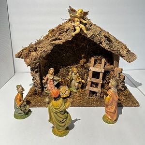 Vintage Fontanini Inspired Nativity Set Made In Italy- 9 piece